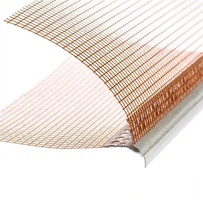 Hạt pvc góc với vải bằng sợi thủy tinh